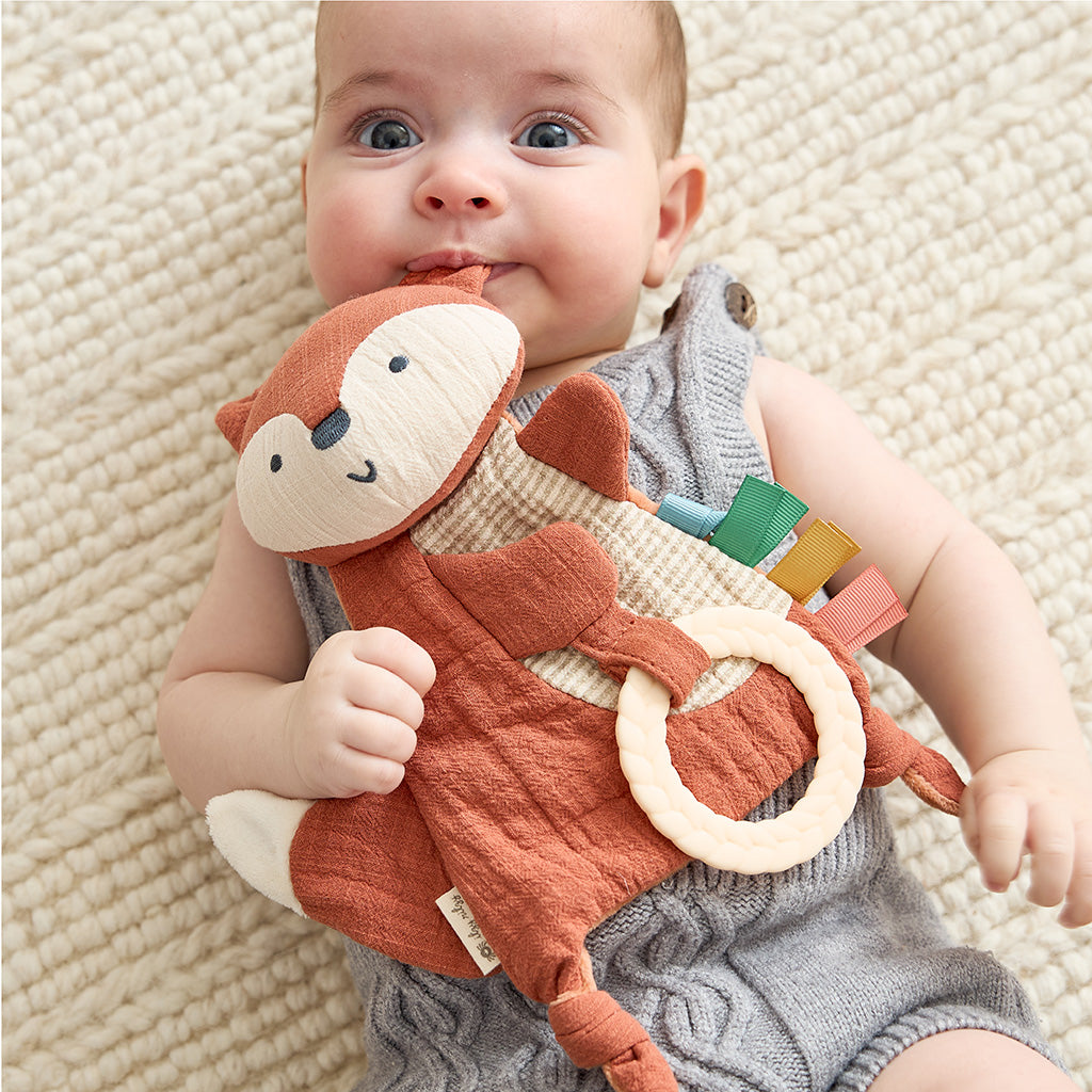 Fox Bitzy Crinkle™ Sensory Crinkle Toy with Teether