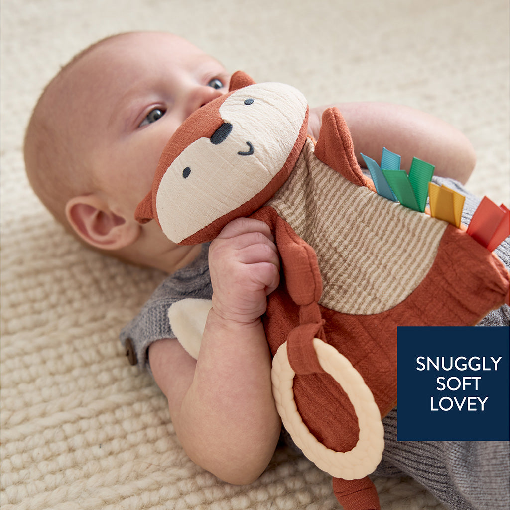 Fox Bitzy Crinkle™ Sensory Crinkle Toy with Teether