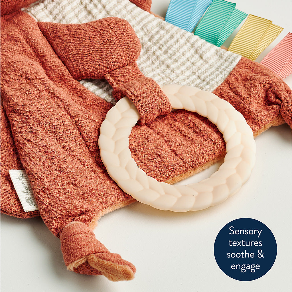 Fox Bitzy Crinkle™ Sensory Crinkle Toy with Teether