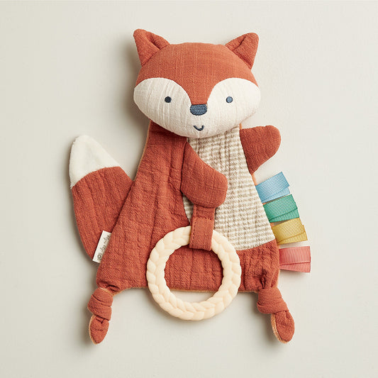 Fox Bitzy Crinkle™ Sensory Crinkle Toy with Teether