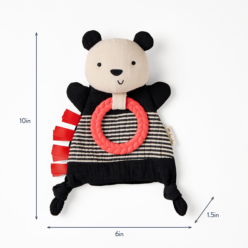 Panda Bitzy Crinkle™ Sensory Crinkle Toy with Teether