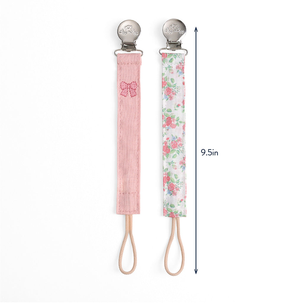 Fabric Paci Strap - Bows & Florals