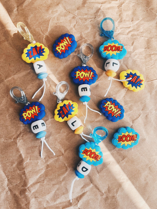 BOOM ZAP POW Custom Charm