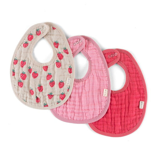 Strawberries & Cream Itzy Bibs (Set of 3)