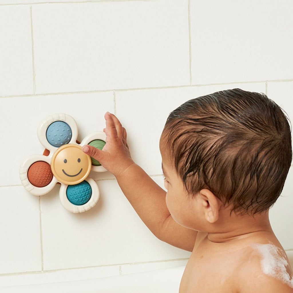 Smiley Itzy Pop & Whirl™ Fidget Spinner Travel & Bath Toy