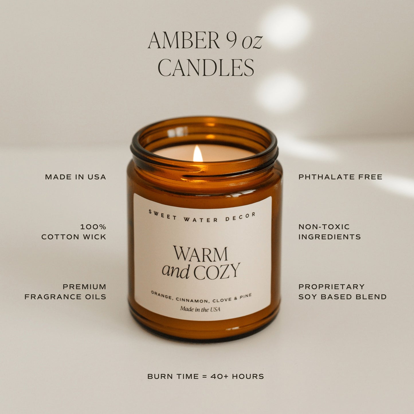 Hot Cocoa & Peppermint 9oz Soy Candle