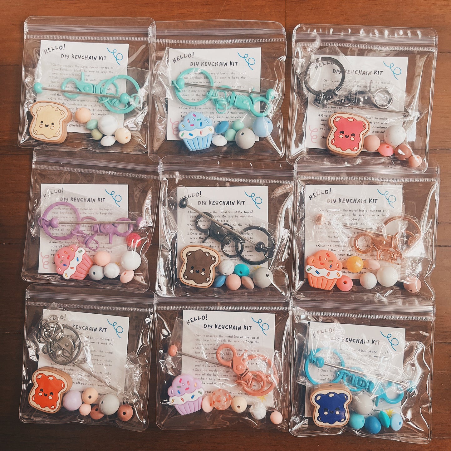 Custom Themed DIY keychain kit (Min. 8 packs)