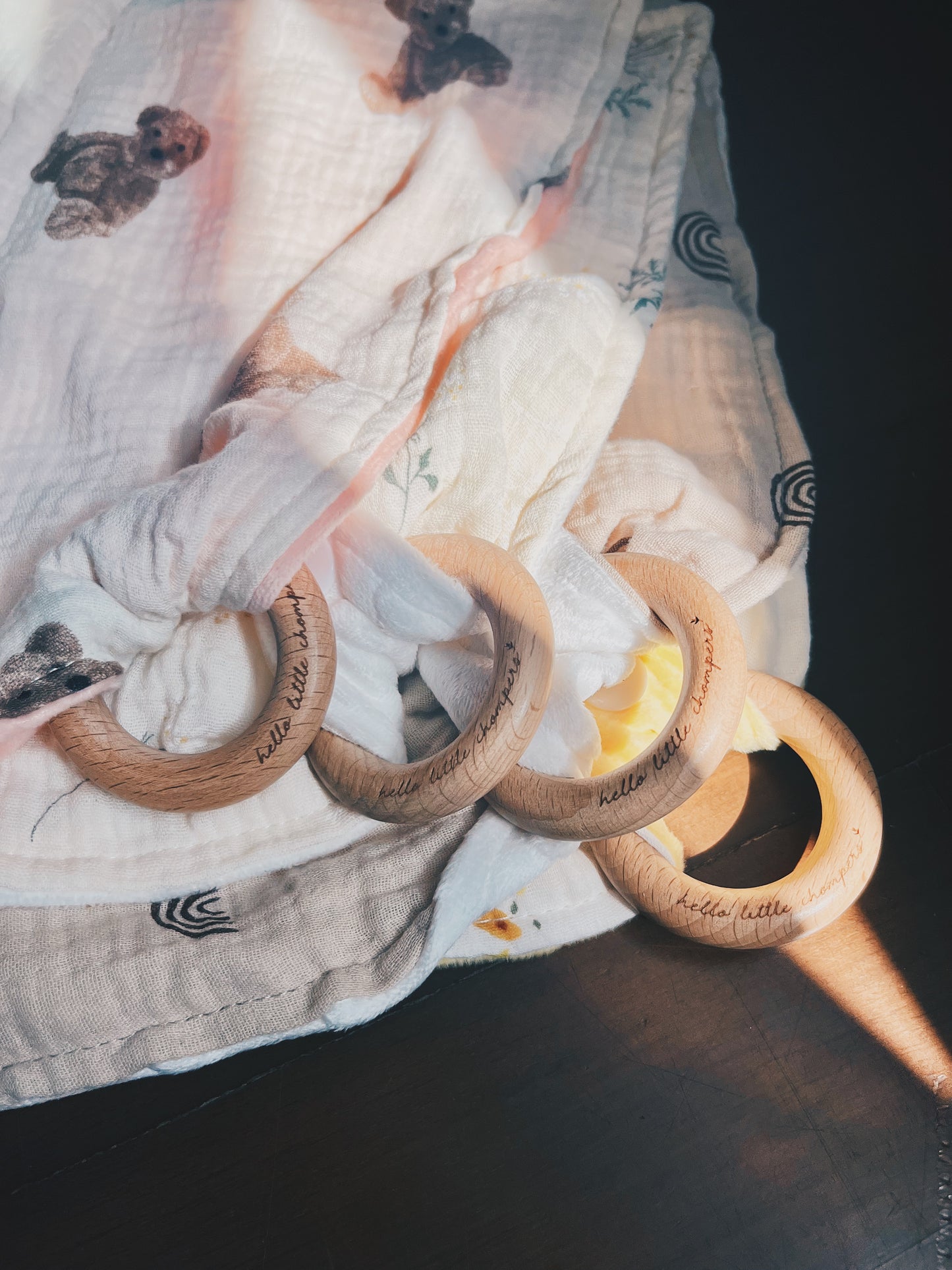 Drool Cloth with Teething Ring