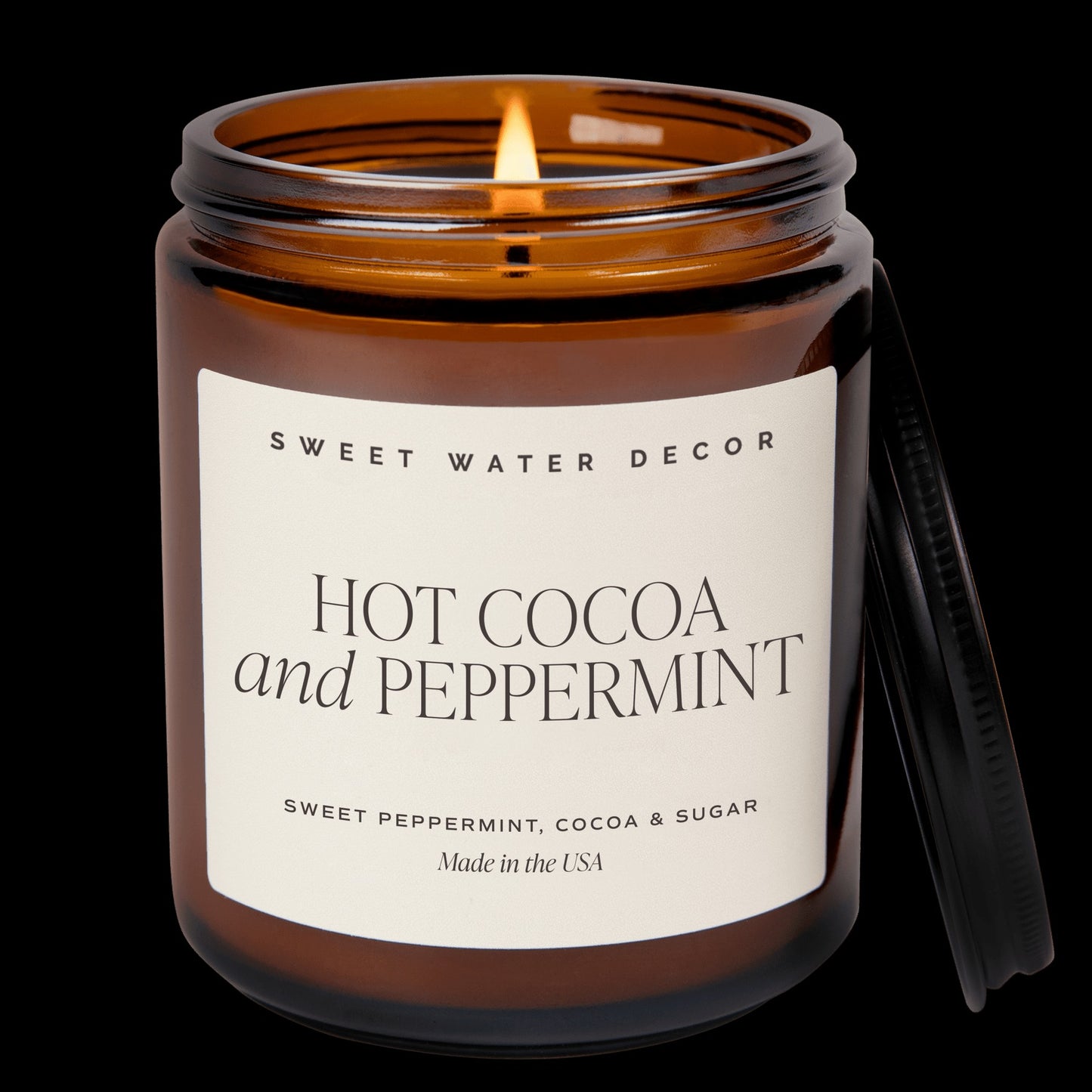 Hot Cocoa & Peppermint 9oz Soy Candle
