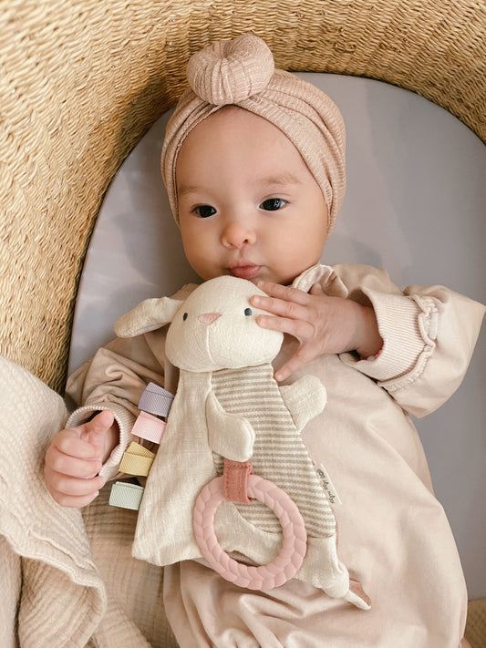 Bunny Bitzy Crinkle™ Sensory Crinkle Toy with Teether