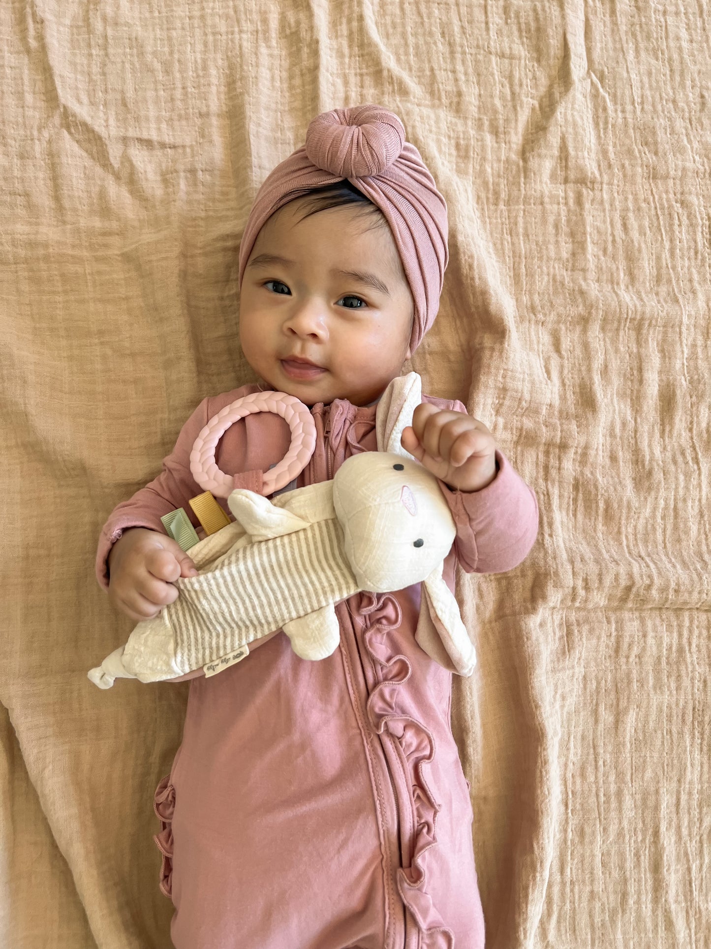 Bunny Bitzy Crinkle™ Sensory Crinkle Toy with Teether