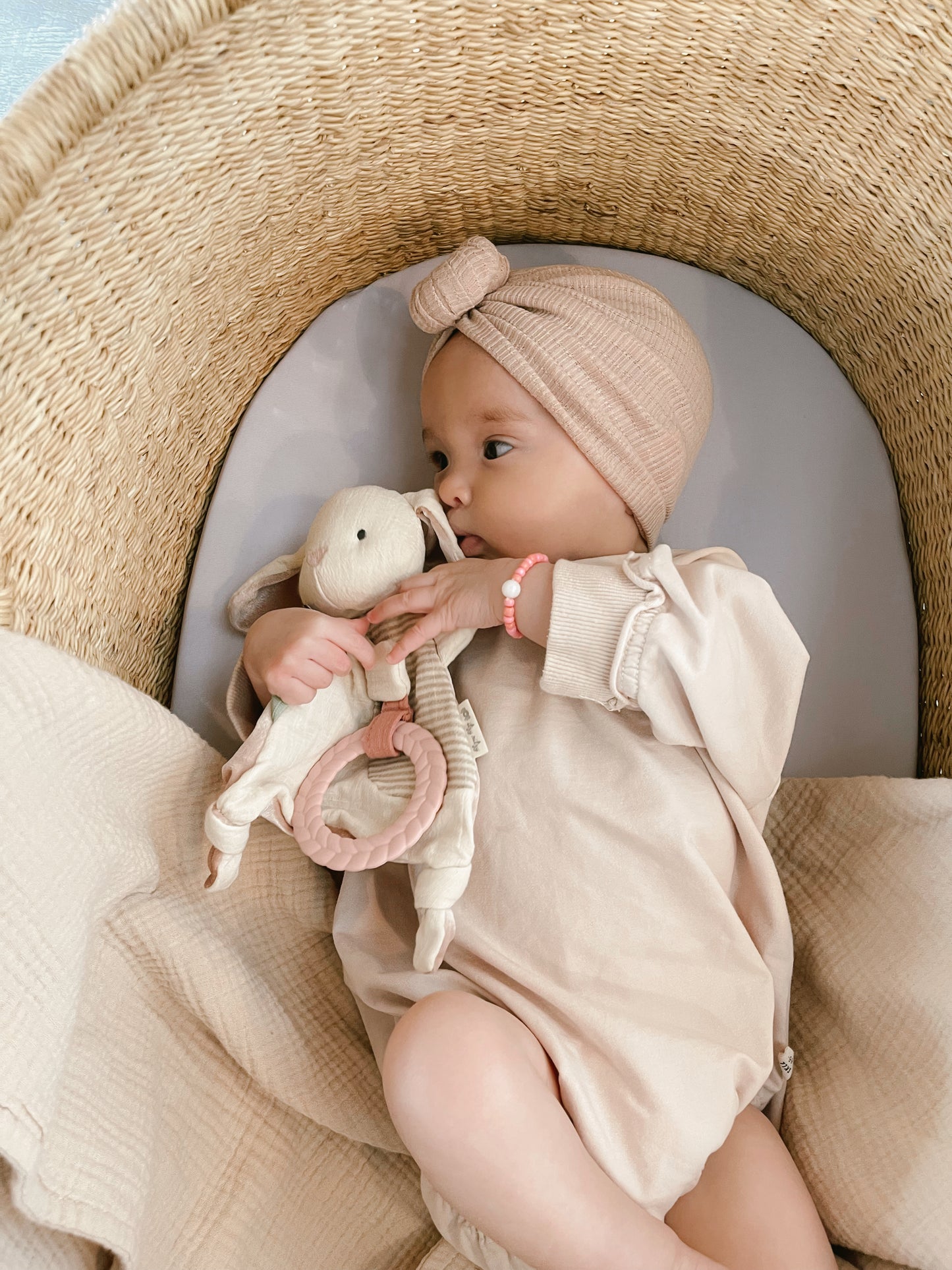 Bunny Bitzy Crinkle™ Sensory Crinkle Toy with Teether