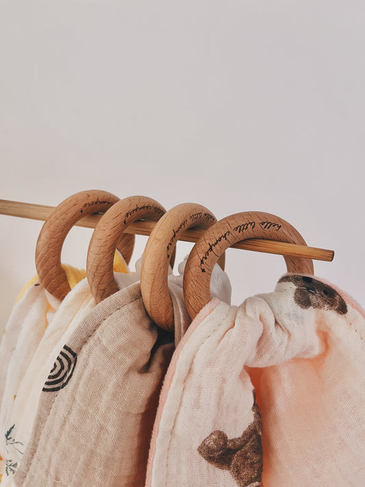 Drool Cloth with Teething Ring