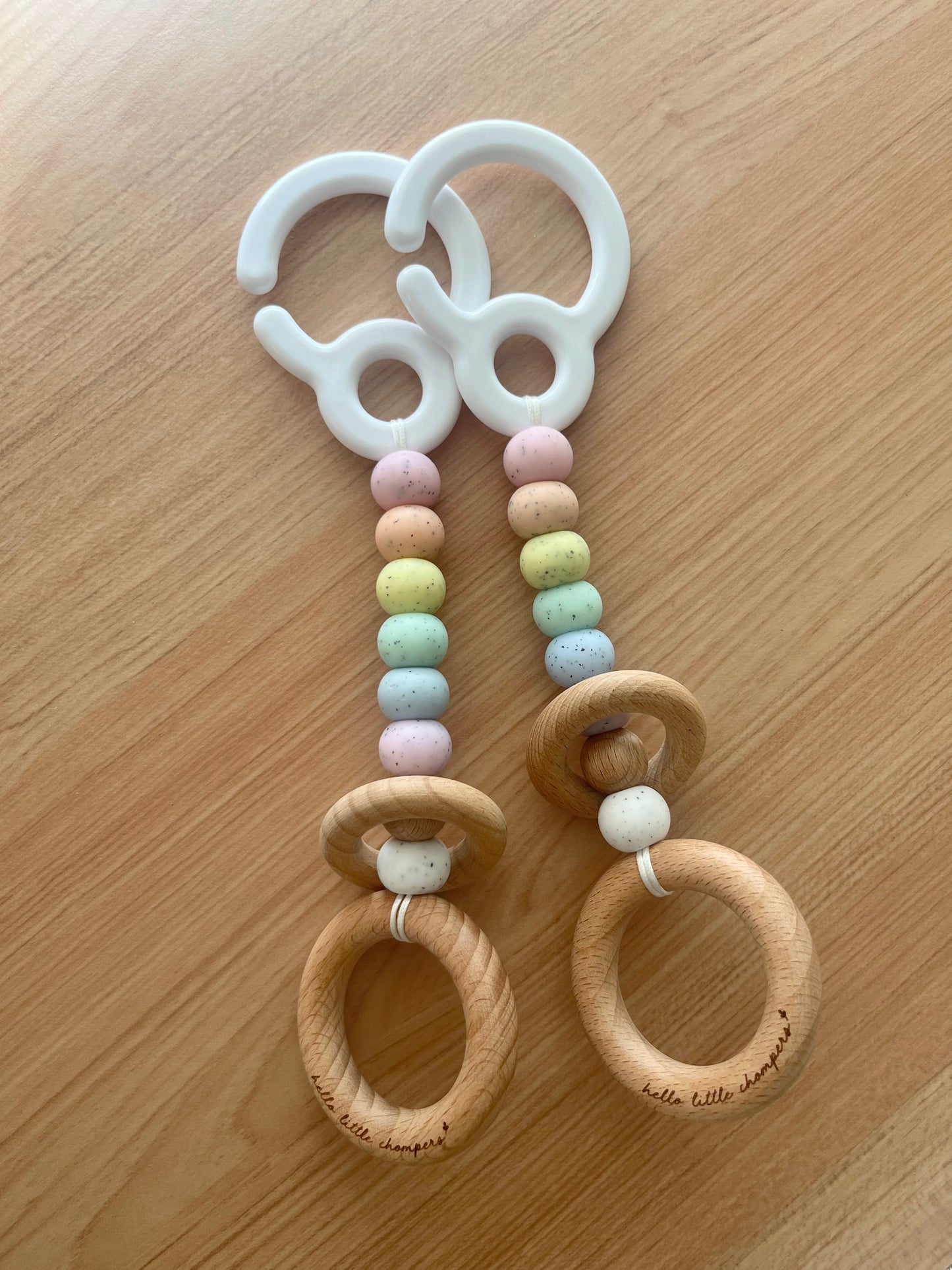 Rainbow Speckles Clip-on Toy
