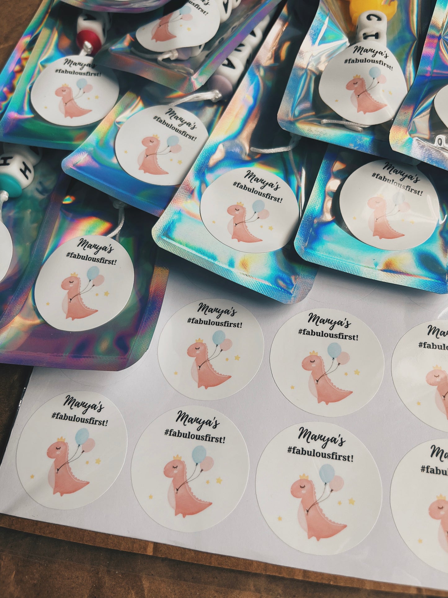 Custom NAME CHARM Party Pack (Min. 8 packs)