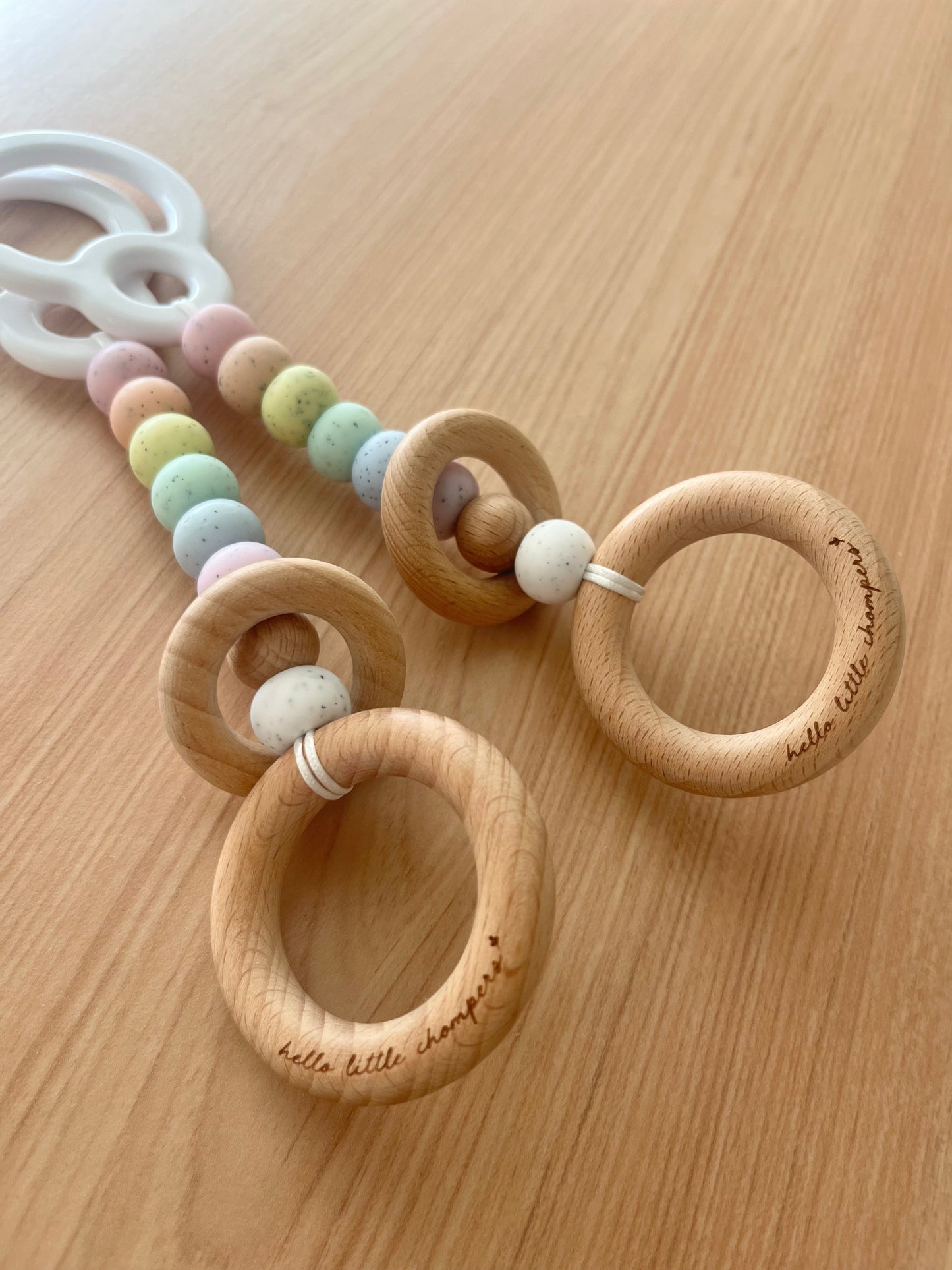 Rainbow Speckles Clip-on Toy