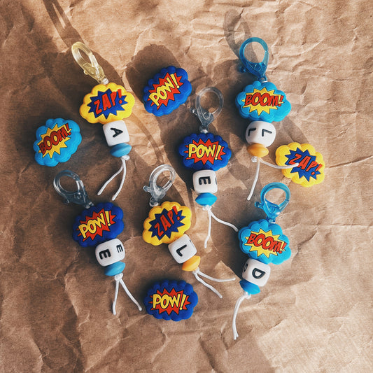 BOOM ZAP POW Custom Charm