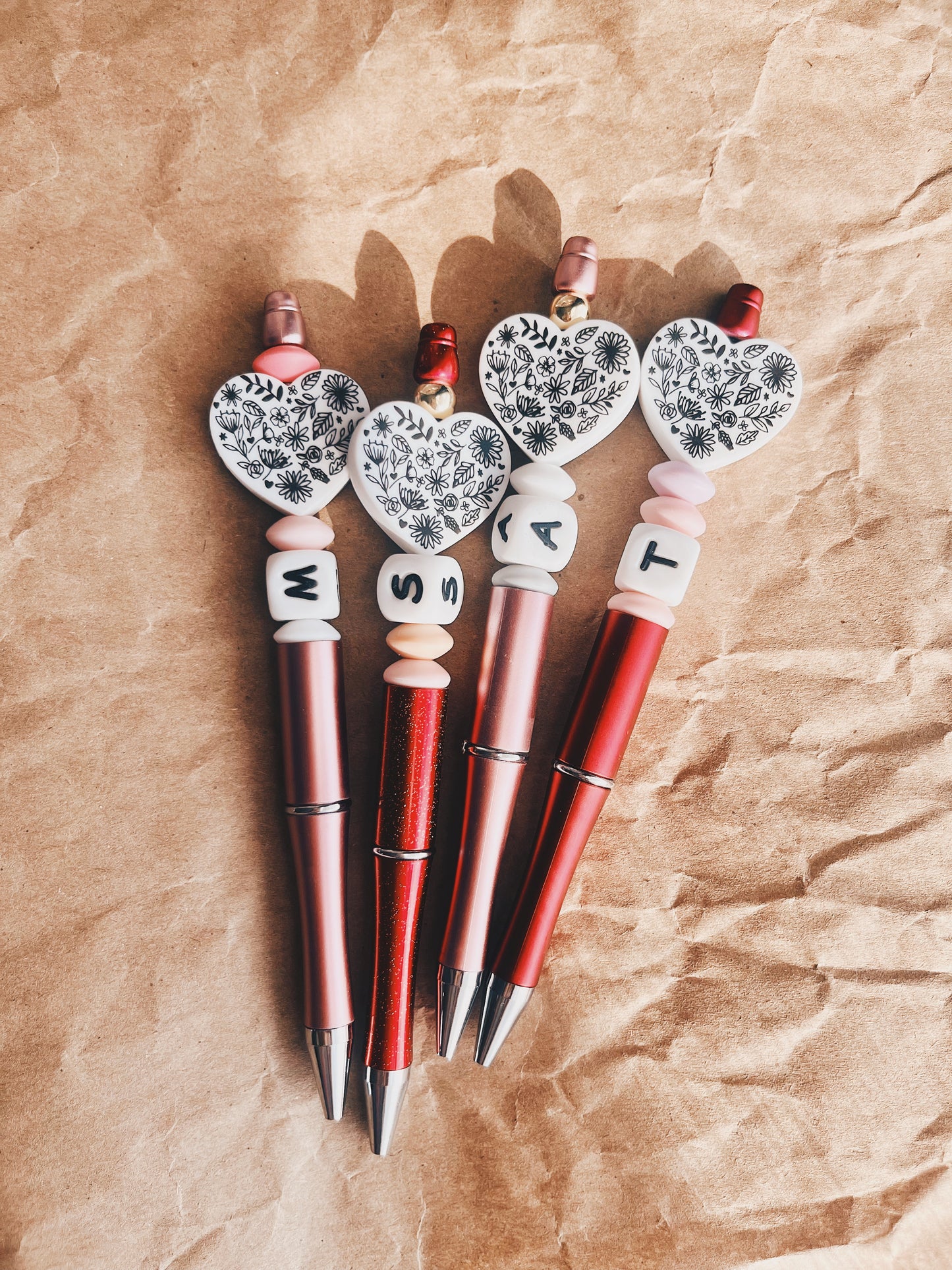 Custom Initial Ballpoint Pen - Sweethearts