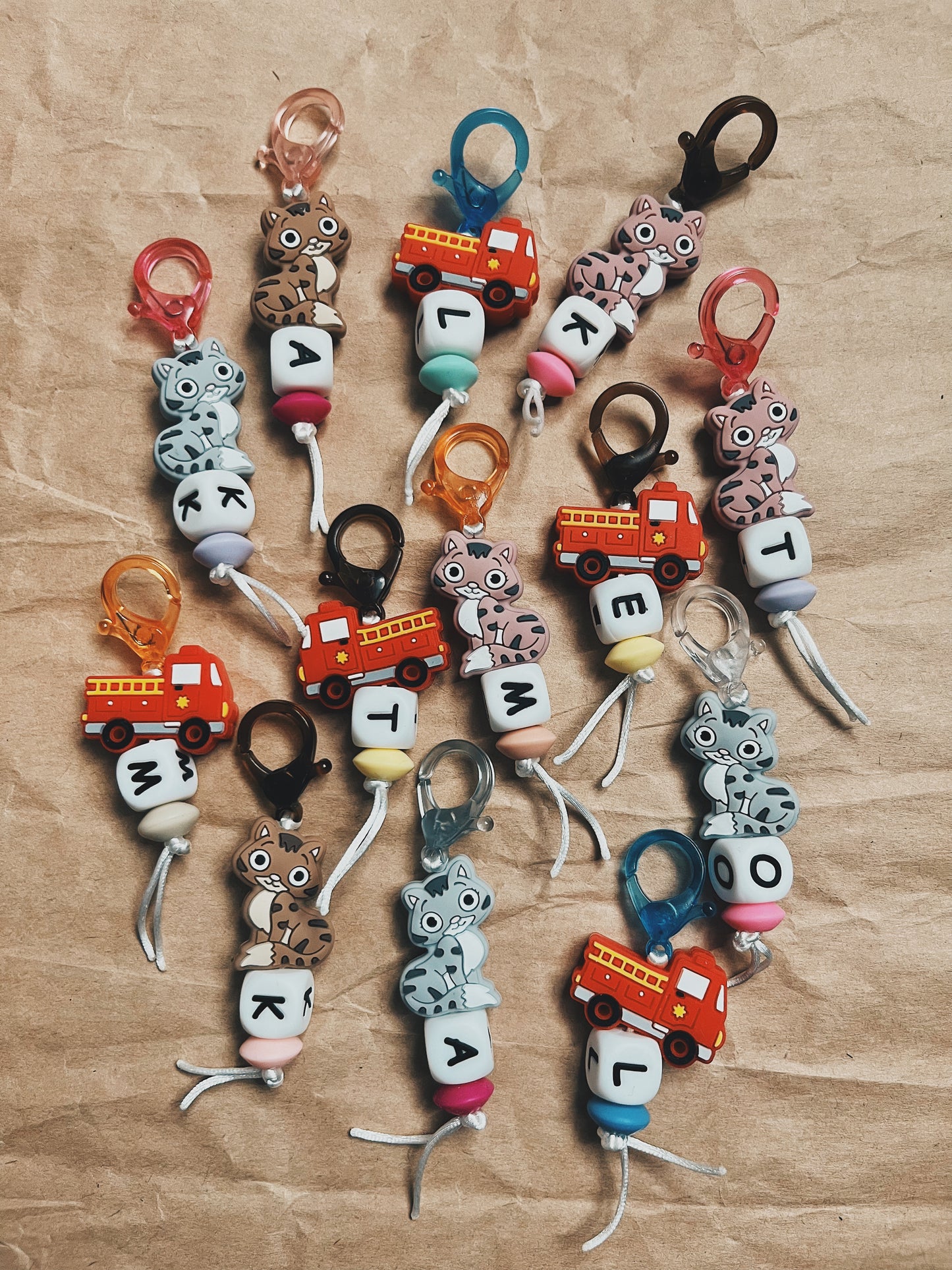 Custom Initial Charm/ Zipper pull - YOUR CHOSEN THEME
