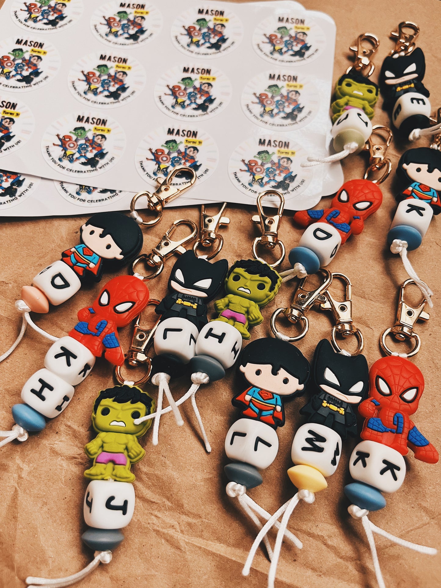 Custom INITIAL CHARM Party Pack (Min. 8 packs)