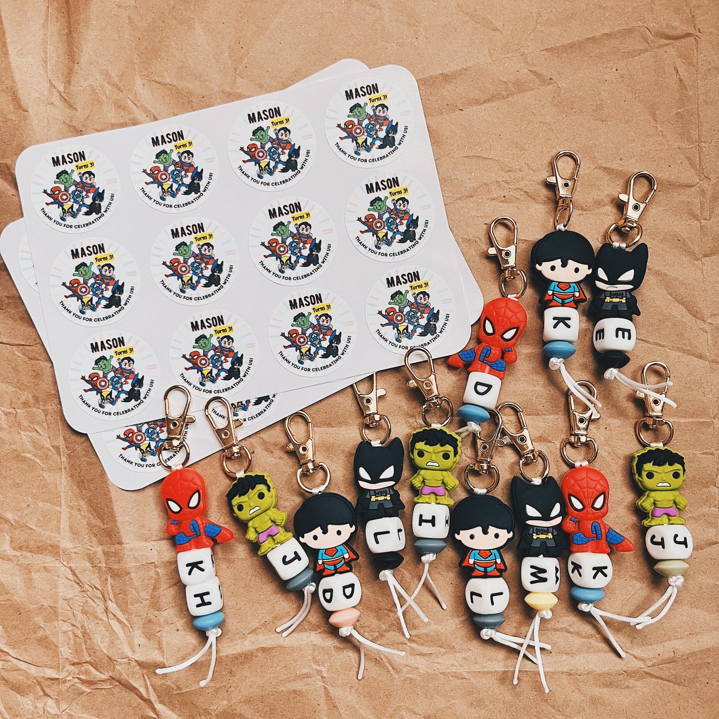 Custom INITIAL CHARM Party Pack (Min. 8 packs)