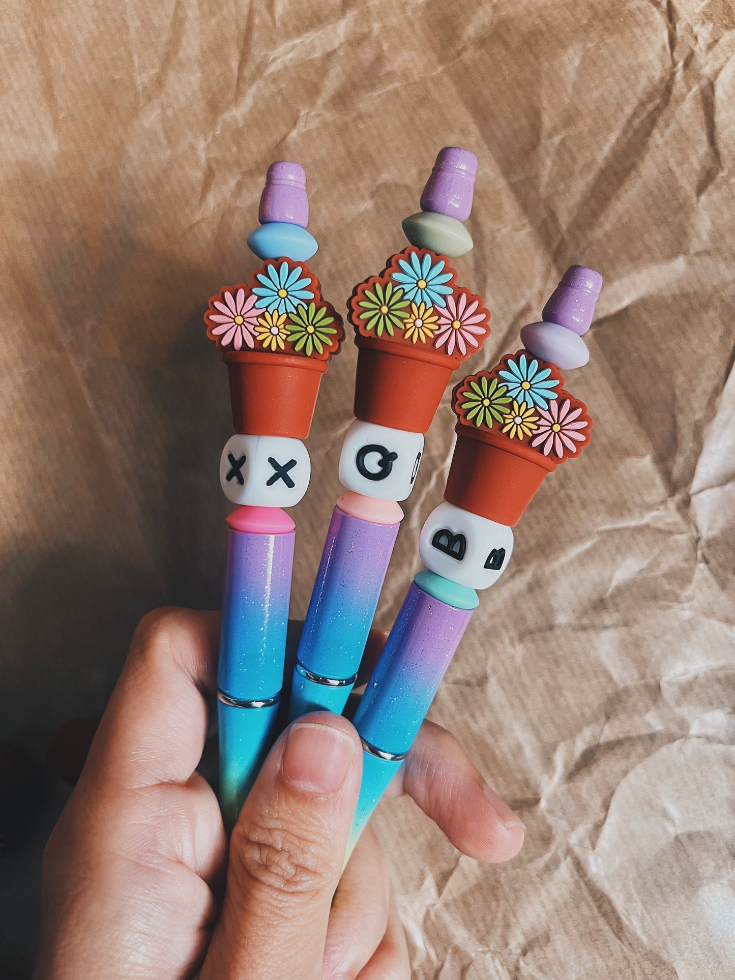 Custom Initial Ballpoint Pen - Bloom