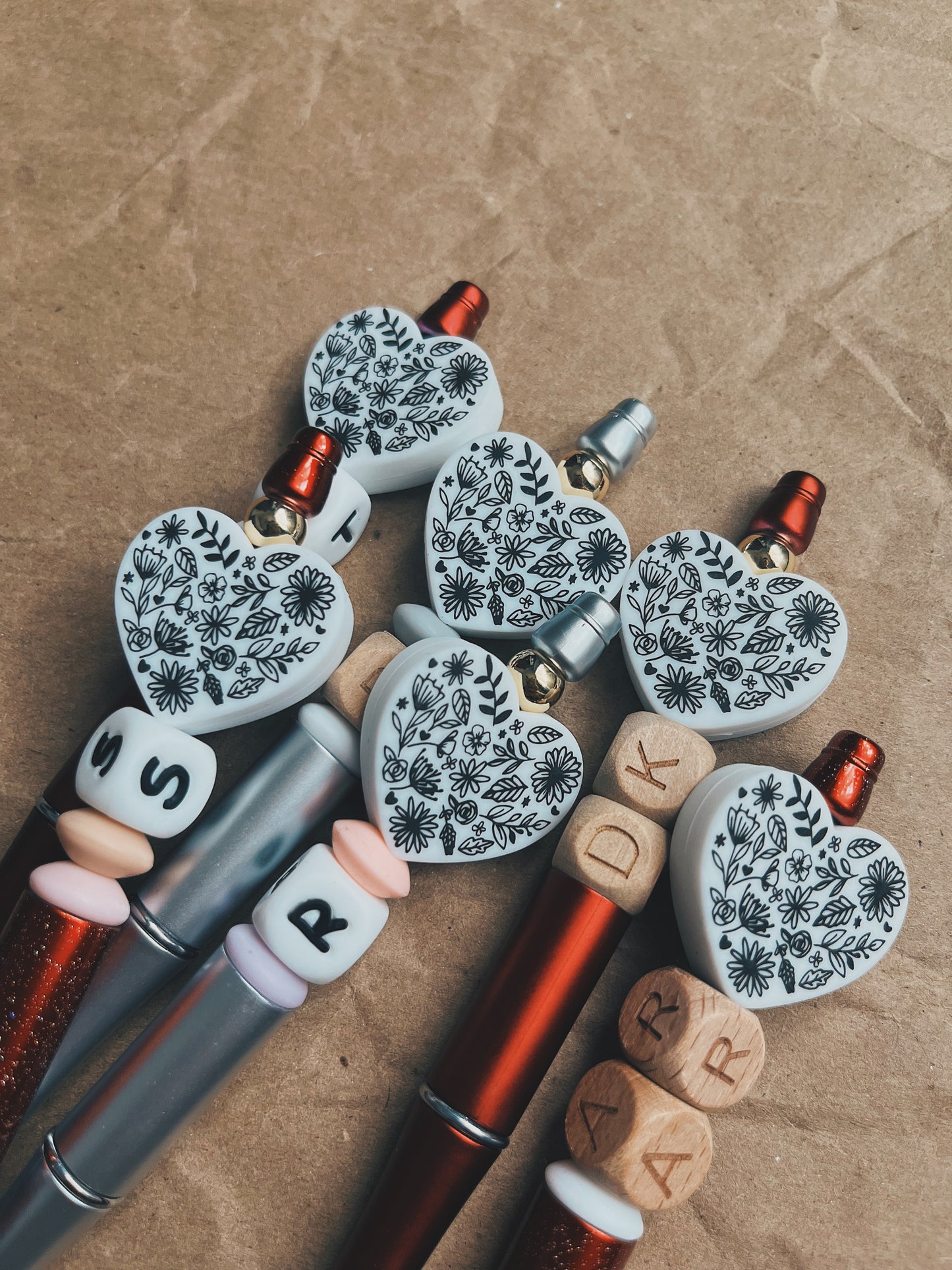 Custom Initial Ballpoint Pen - Sweethearts