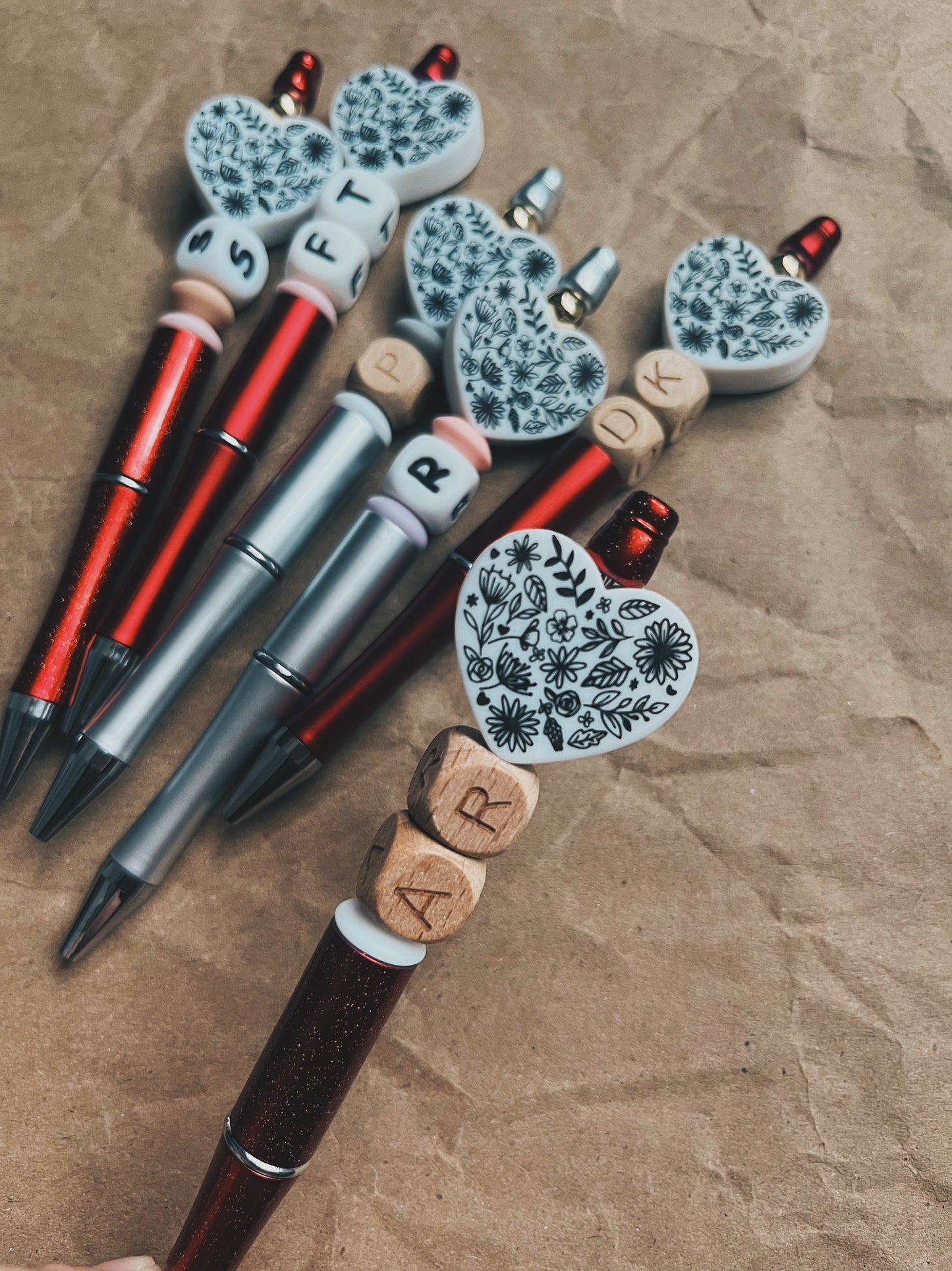Custom Initial Ballpoint Pen - Sweethearts
