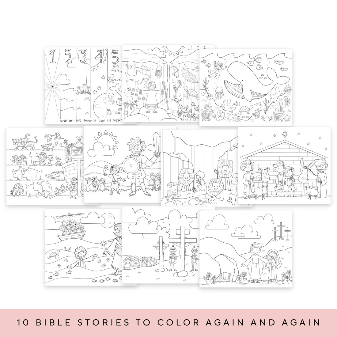 Bible Stories Silicone Colouring Book