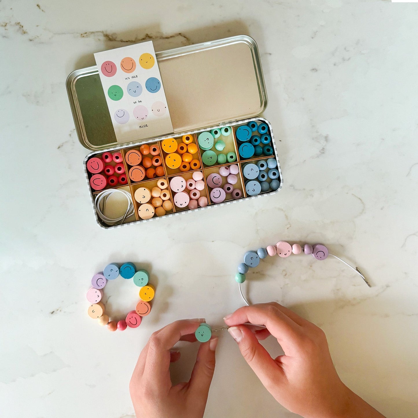 "It's Nice To Be Nice" Bracelet Beading Kit (Standard Kit: No name customization)