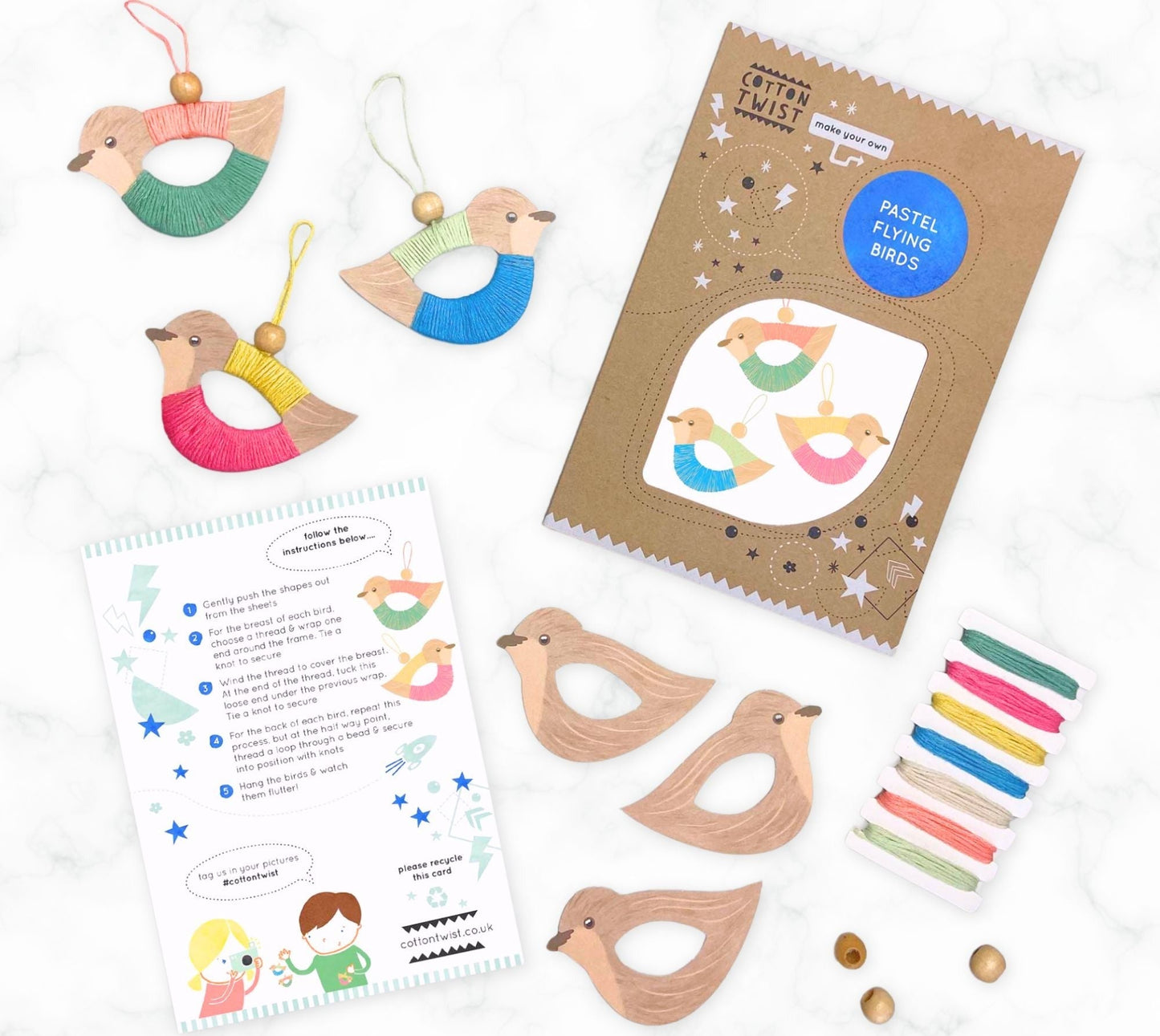 Make Your Own Pastel Bird Decorations