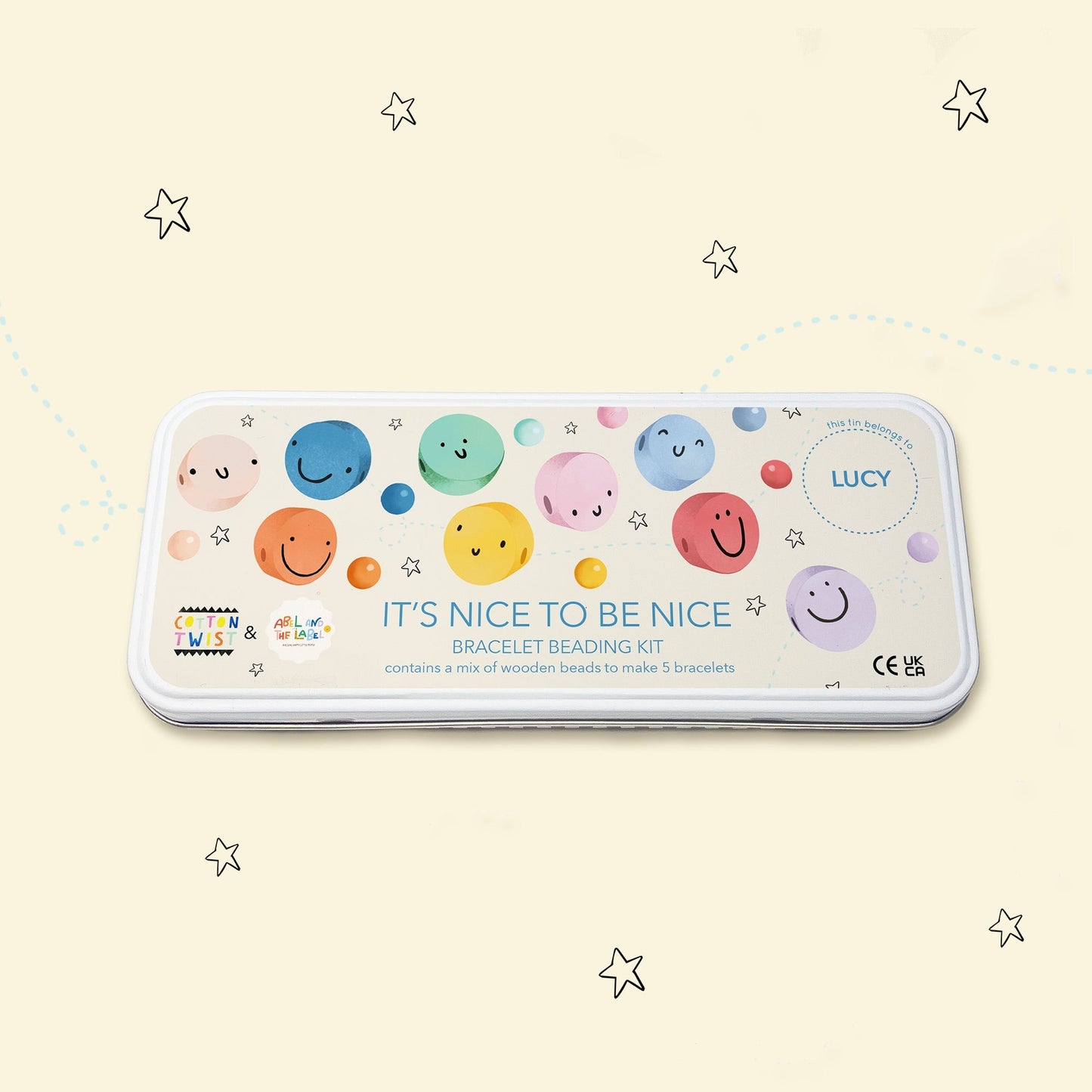"It's Nice To Be Nice" Bracelet Beading Kit (Standard Kit: No name customization)