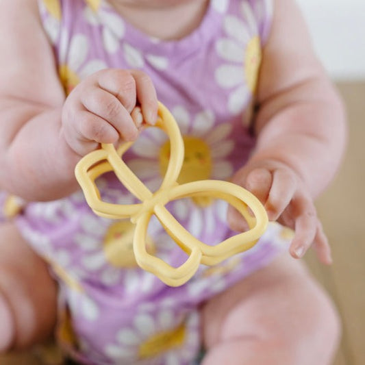 Butterfly Teether Toy + Strap (2 colours)