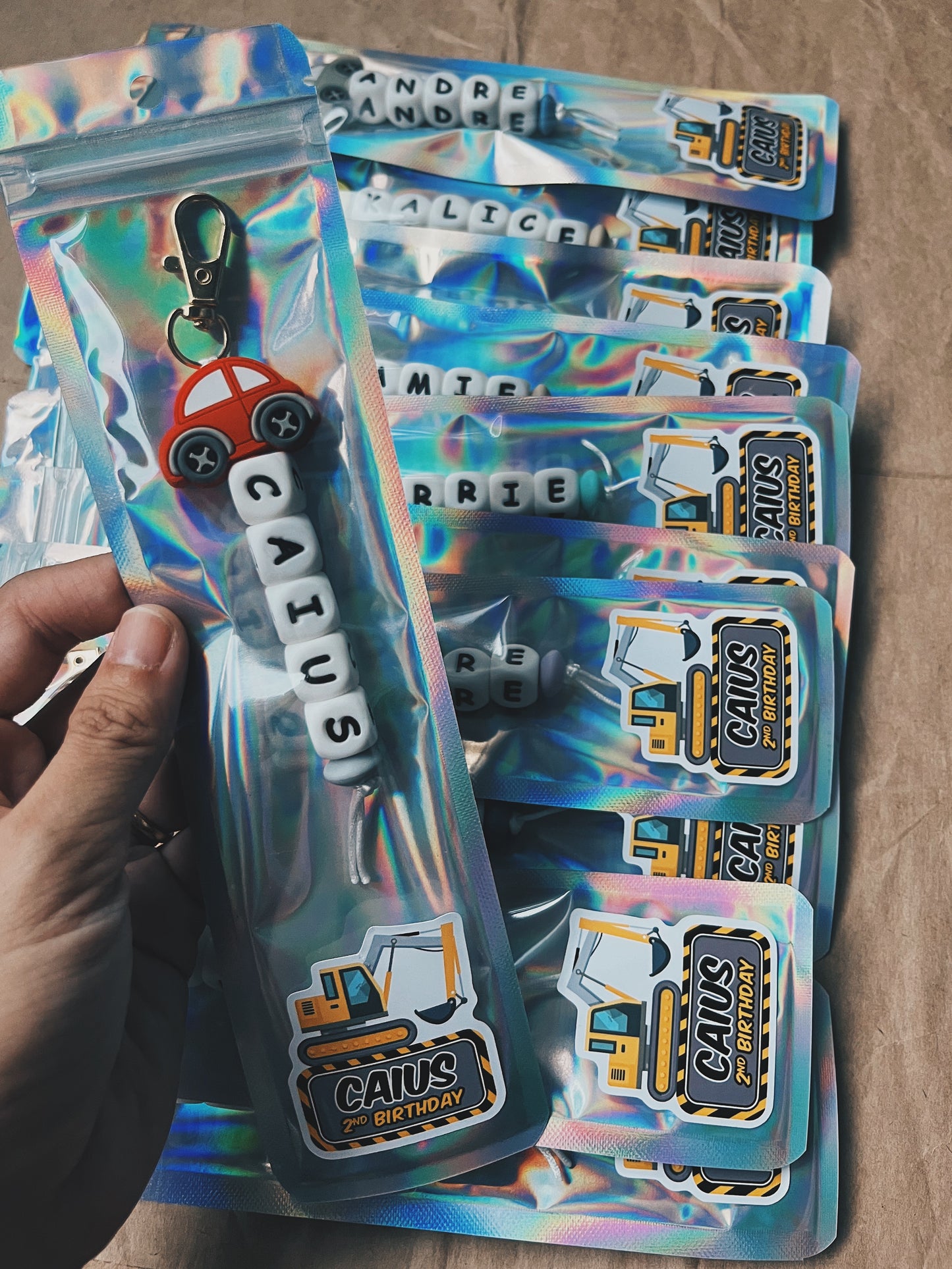 Custom NAME CHARM Party Pack (Min. 8 packs)