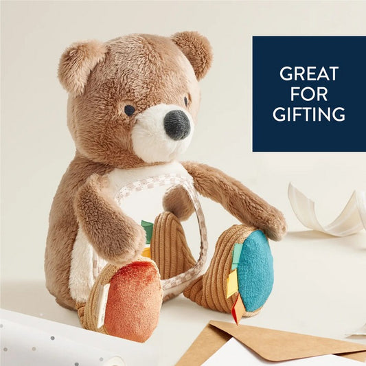 Theo the Bear Itzy Bitzy Mirror™ Sensory Tummy Time Mirror