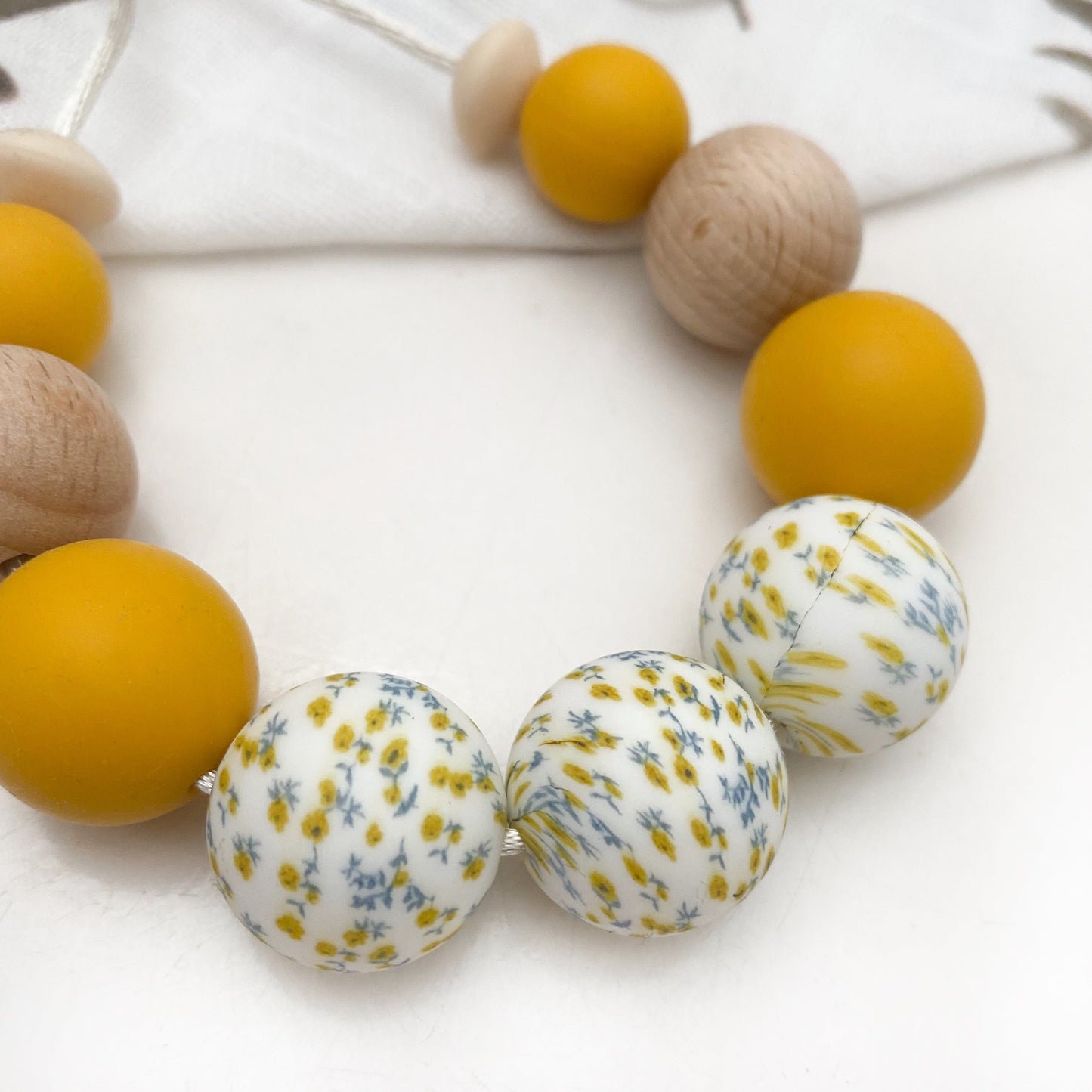 Spring Bloom: Mustard Wattle Necklace