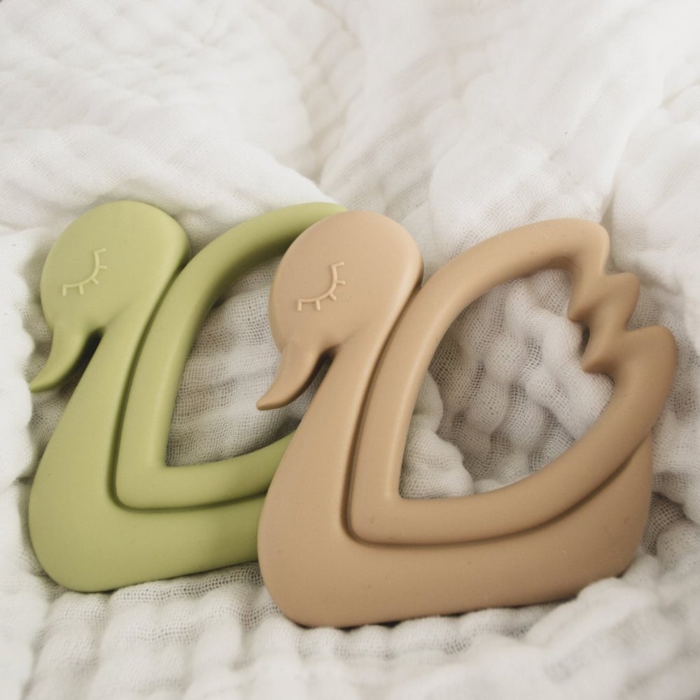 Lint Green Swan Silicone Teether