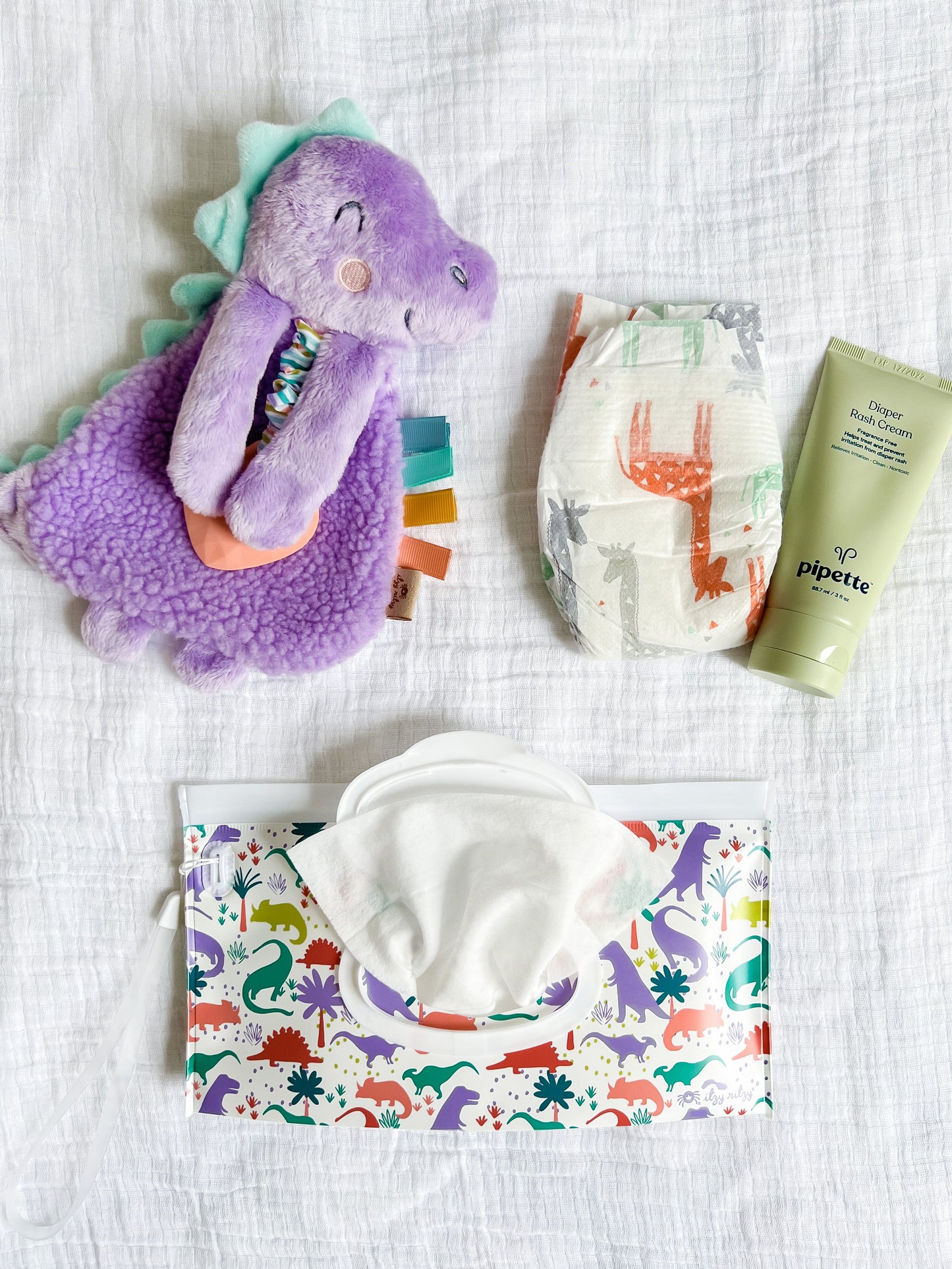 Itzy Lovey Plush & Teether Toy - aROARable Friends