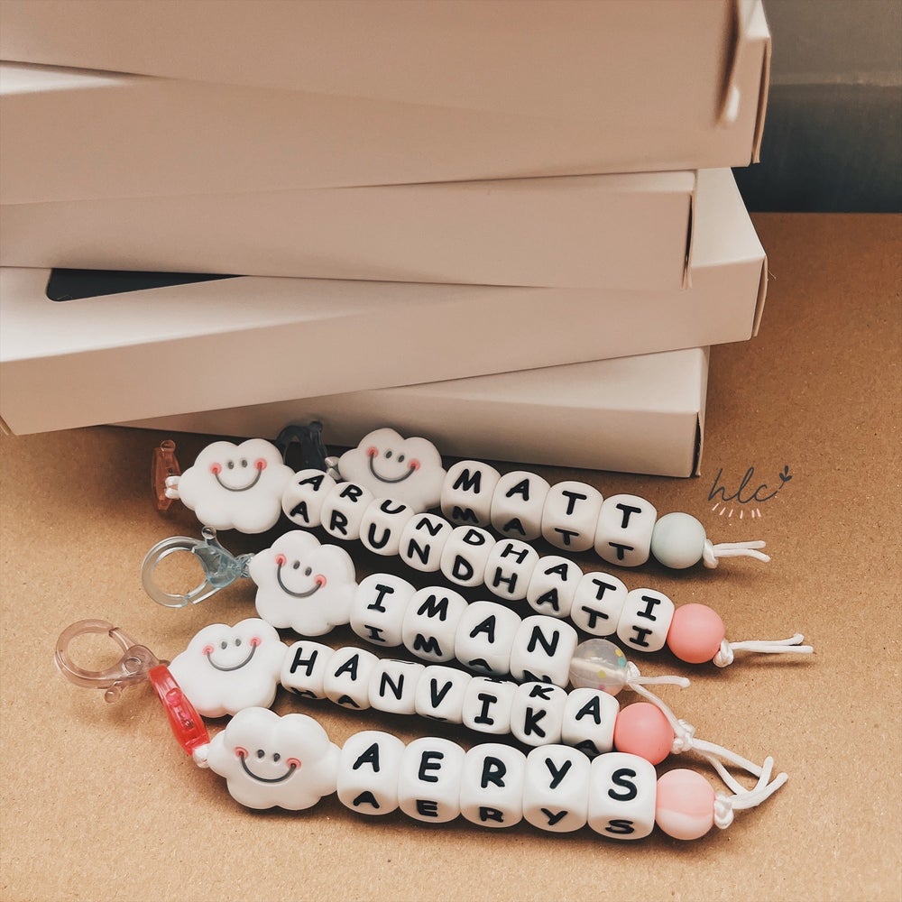 Custom Name Charm - Smiley Cloud
