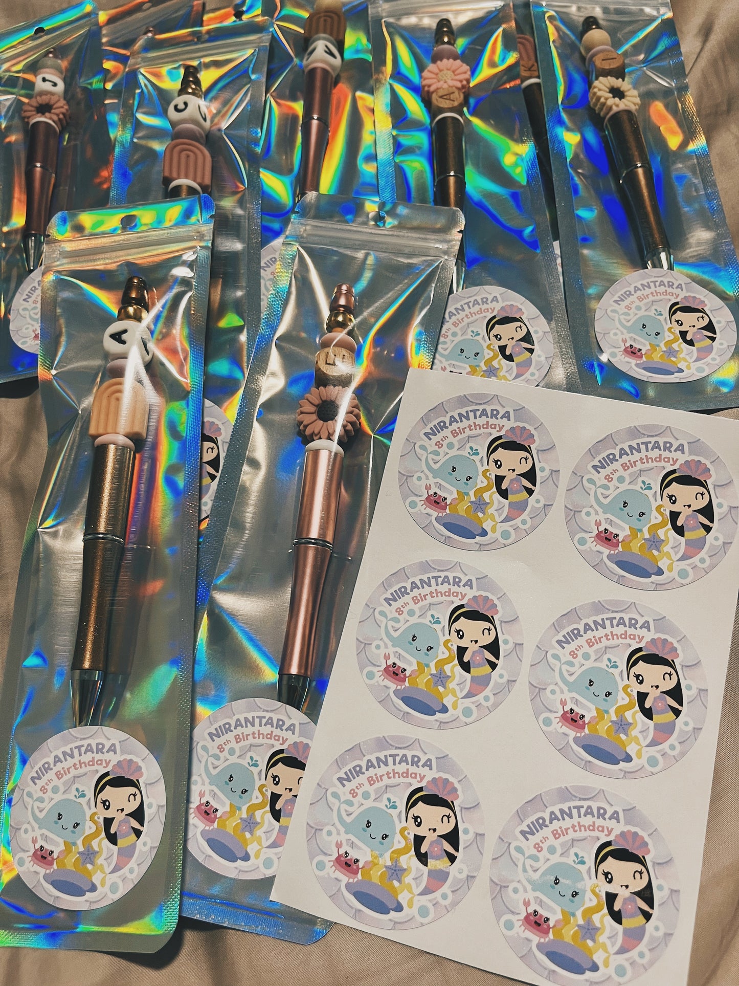 Custom NAME CHARM Party Pack (Min. 8 packs)