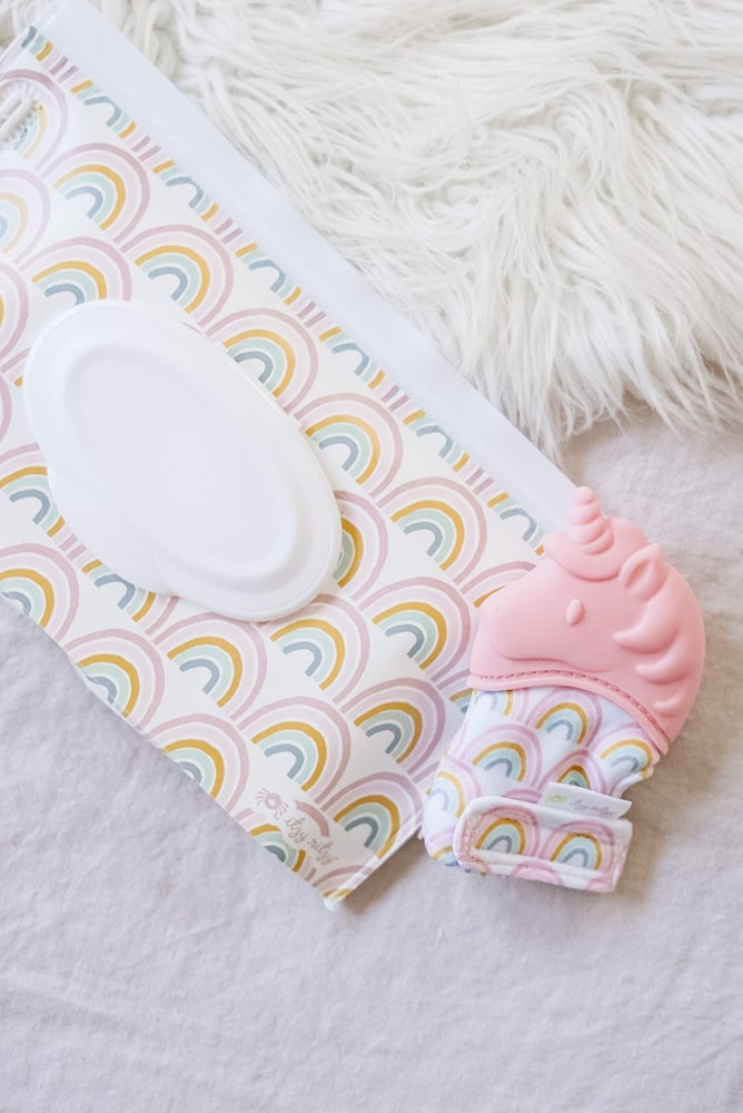 Unicorn Teething Mitten