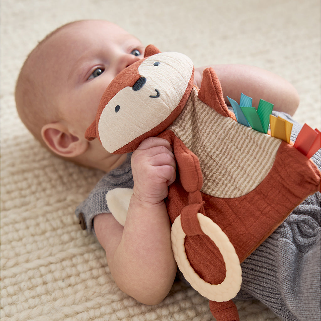 Fox Bitzy Crinkle™ Sensory Crinkle Toy with Teether
