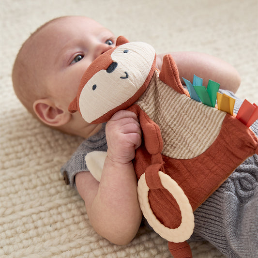 Fox Bitzy Crinkle™ Sensory Crinkle Toy with Teether