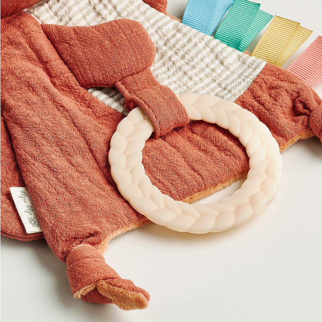 Fox Bitzy Crinkle™ Sensory Crinkle Toy with Teether