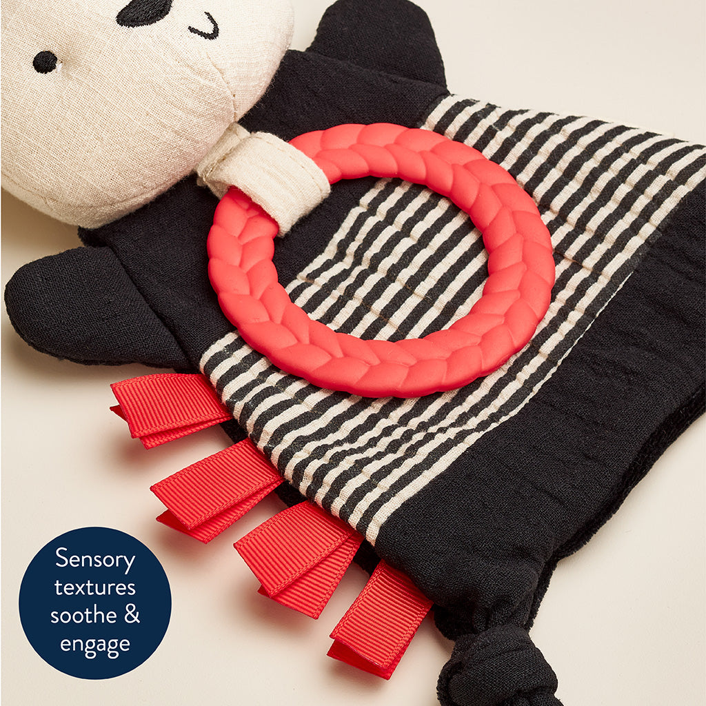 Panda Bitzy Crinkle™ Sensory Crinkle Toy with Teether