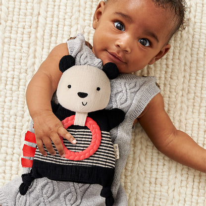 Panda Bitzy Crinkle™ Sensory Crinkle Toy with Teether