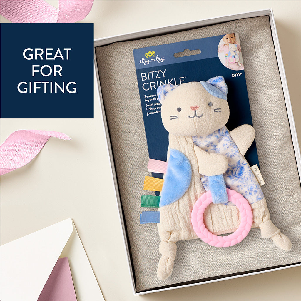Kitty Bitzy Crinkle™ Sensory Crinkle Toy with Teether
