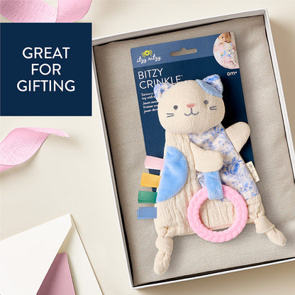 Kitty Bitzy Crinkle™ Sensory Crinkle Toy with Teether