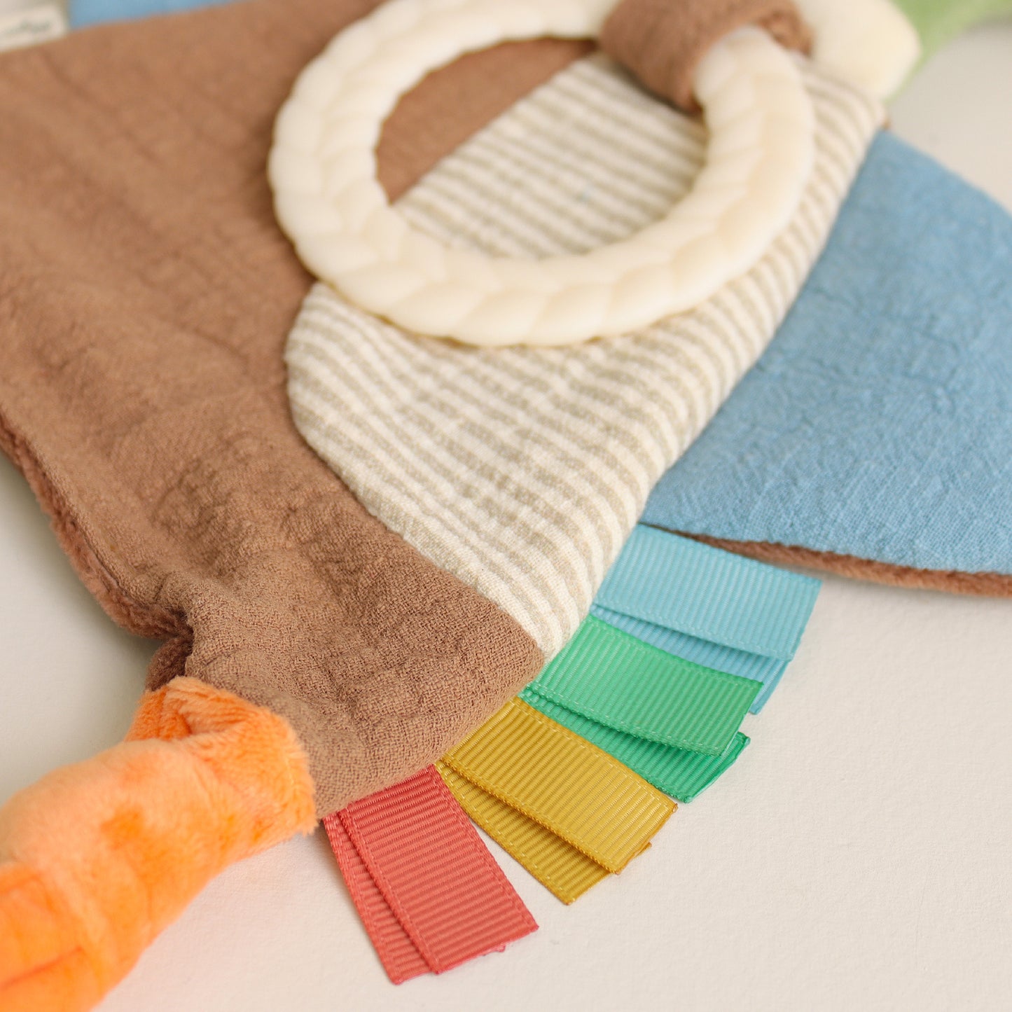 Mallard Duck Bitzy Crinkle™ Sensory Crinkle Toy with Teether