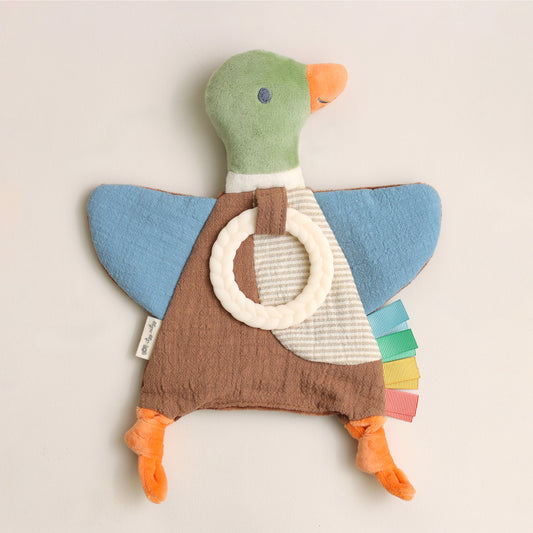 Mallard Duck Bitzy Crinkle™ Sensory Crinkle Toy with Teether